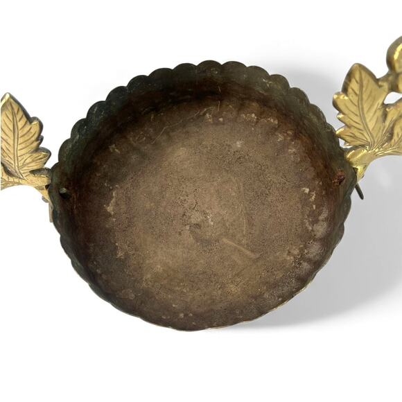 Vintage japanese Buddhist altar solid brass lantern plant holder garden decor - Picture 5 of 10